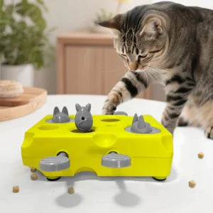 Interactive Cat Puzzle Feeder & Slow Feed Toy Stimulation Treat Dispenser Maze for Indoor Cats Toy Treat Compartment Slow Feeder