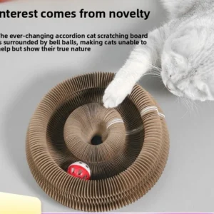 Cat scratch board, durable and non shedding toy, self entertaining and self entertaining corrugated paper cat scratch board