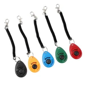 Cat Plastic New Dogs Click Trainer Aid Tools Adjustable Wrist Strap Sound Key Chain Dog Supplies Dog Training Clicker Pet