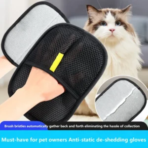 Pet Hair Remover Gloves for Combing A Cat Pet Hair Remover Wool Gloves Pulls Mitten for Cats Hairs Remover MMRYP02