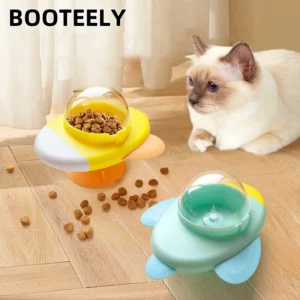 Interactive Dog And Cat Toy Pet Automatic Food Treat Dispenser Cartoon Duck Design Slow Food Pet Snack Feeder for Dog Training