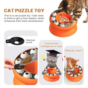 Slow Feeder For Cats Dogs Food Bowls Non Slip Interactive Puzzle Food Dispenser IQ Training Toy Slow Eating Weight Control