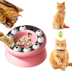 Popular Puzzle Multifunctional Cat Supplies Leaky Slow Food Bowl Cat Self-Hi Interactive Toys Pet Cat Supplies
