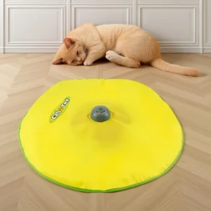 Feathered Automatic Mobile Cat Toy - Interactive Electric Mouse Chase Game, Fun Fabric Board for Kittens to Play with